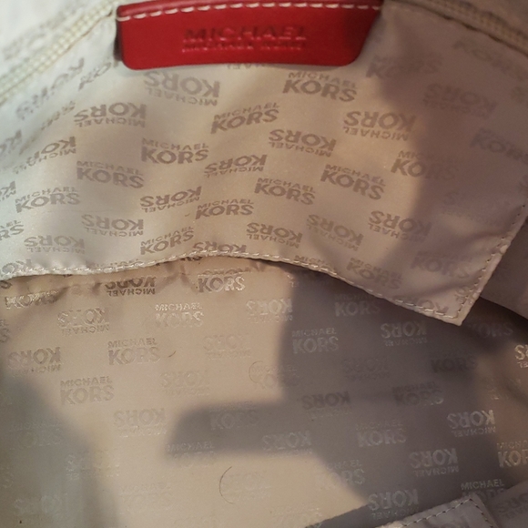 Michael Kors Monogram Bag - Red & Brown - Picture 6 of 8